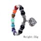 thumbnail image 3 of 10MM 7 Chakra Religión Curación Equilibrio Pulsera de cuentas de piedra Yoga Reiki Charm Pulseras de corazón ER, 3 of 4