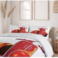 thumbnail image 6 of Ambesonne Vintage Duvet Cover Sets, Hippie Urban Scooter, 2-Queen, Red Orange, 6 of 7