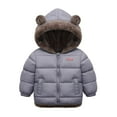 thumbnail image 3 of Kiijoy Toddler Boys Winter Snowsuit Hooded Jacket Padded Overalls Outfits, Sizes 3-4T, 3 of 4