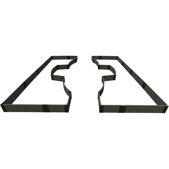 WEATHERED WOOD 'WALK-THROUGH INNER ROBOTO' - 14' X 16' X 11" RAISED GARDEN BED - 1" PROFILE