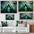 thumbnail image 4 of Designart "Echoes of Pyramid Green Abstract Harmony I" Abstract Framed Wall Art Decor - Modern Green Abstract Geometric Hallway Framed Wall Art Decor, 4 of 6