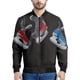 thumbnail image 3 of Chaqueta bomber con estampado de equipo de hockey para hombre, sudadera de manga larga en 3D, chaqueta bomber con cremallera de gran tamaño y estilo urbano, 3 of 5
