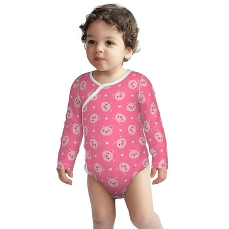 

Haiem Cartoon Pigs and Hearts Printed Unisex-Baby Long Sleeve Onesies Bodysuits Unisex Babies Snap-Up Rompers-3 Months