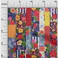 thumbnail image 2 of oneOone Polyester Spandex Red Fabric Asian Mix Floral Craft Projects Decor Fabric Printed By The Yard 56 Inch Wide, 2 of 4