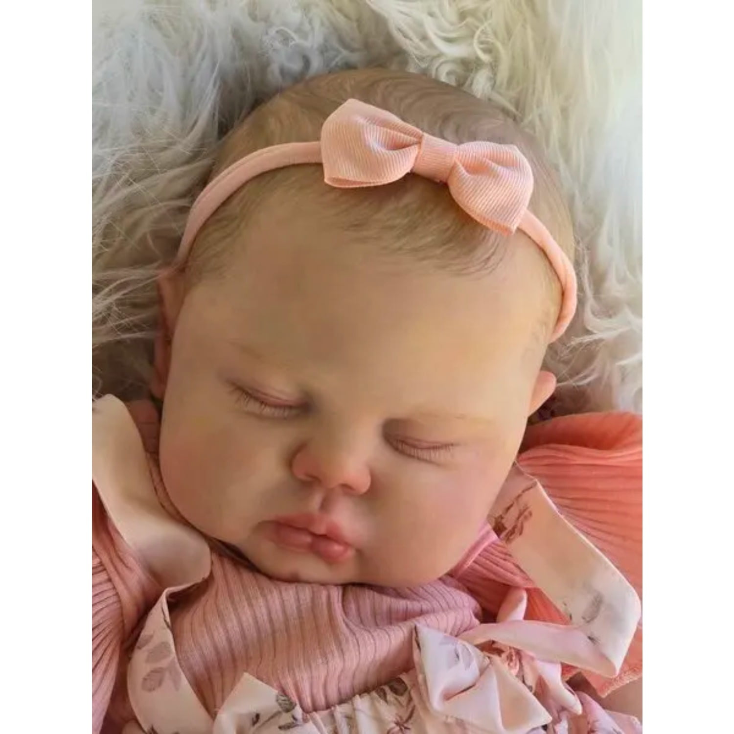 19Inch Lifelike RebornBaby Doll Sleeping  in Soft Cloth Body Lifelike Reborn Toddler Hand painted Hair Cuddly Baby Realistic Newborn Baby Doll