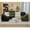 Beige + Black + Green, variant on AENKYO 2-Seat Modular Sofa Armless Corduroy Sectional with Removable Pillows for Small Spaces - Beige