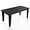 Black, variant on Wood Texture Coffee Table, 35" x 18.2" Poly Lumber Patio Table, All Weather Adirondack for Balcony, Garden, Indoor or Outdoor, Black