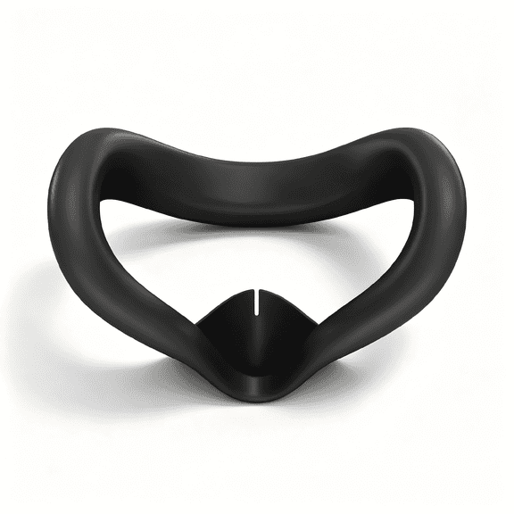 For VR Silicone Facial Cushion Light Blocking Nose Pad Sweatproof Replacement Face Cover Accessories Black Compatible with Meta Quest 3S