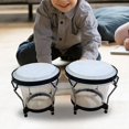 thumbnail image 6 of 6" and 7"bongo Drums Tunable African Hand Drum for Boys Girls Holiday Gift White, 6 of 8