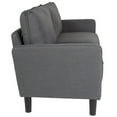 thumbnail image 4 of Living Room Sofa Couch with Straight Arms in Dark Gray Fabric, 4 of 5