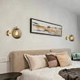 thumbnail image 4 of Aplique de pared de vidrio ámbar moderno nórdico, soporte de metal de 15 cm, lámpara de color ámbar cálido para interiores contemporáneos, 4 of 5