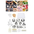 thumbnail image 4 of Pendientes de arcilla con tarjetas y ganchos para pendientes, corte de pendientes hecho a mano para pendientes 132 piezas, 4 of 9