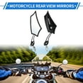 thumbnail image 2 of Unique Bargains 1 Set Motorcycle Rear View Mirrors Bar End Side Mirrors Mount Universal Adjustable Aluminum Alloy Plastic M10 M8 Prismatic Shape Black, 2 of 7