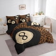thumbnail image 2 of Castle Fairy Black Billiards Full Size Bedding Sets 7 Pieces, Vintage Leopard Print Full Size Bed in a Bag,Black Reversible, 2 of 7