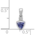 thumbnail image 4 of 14K White Gold .28 Tanzanite And Diamond Pendant Made In India pm5230-tz-001-wa, 4 of 5