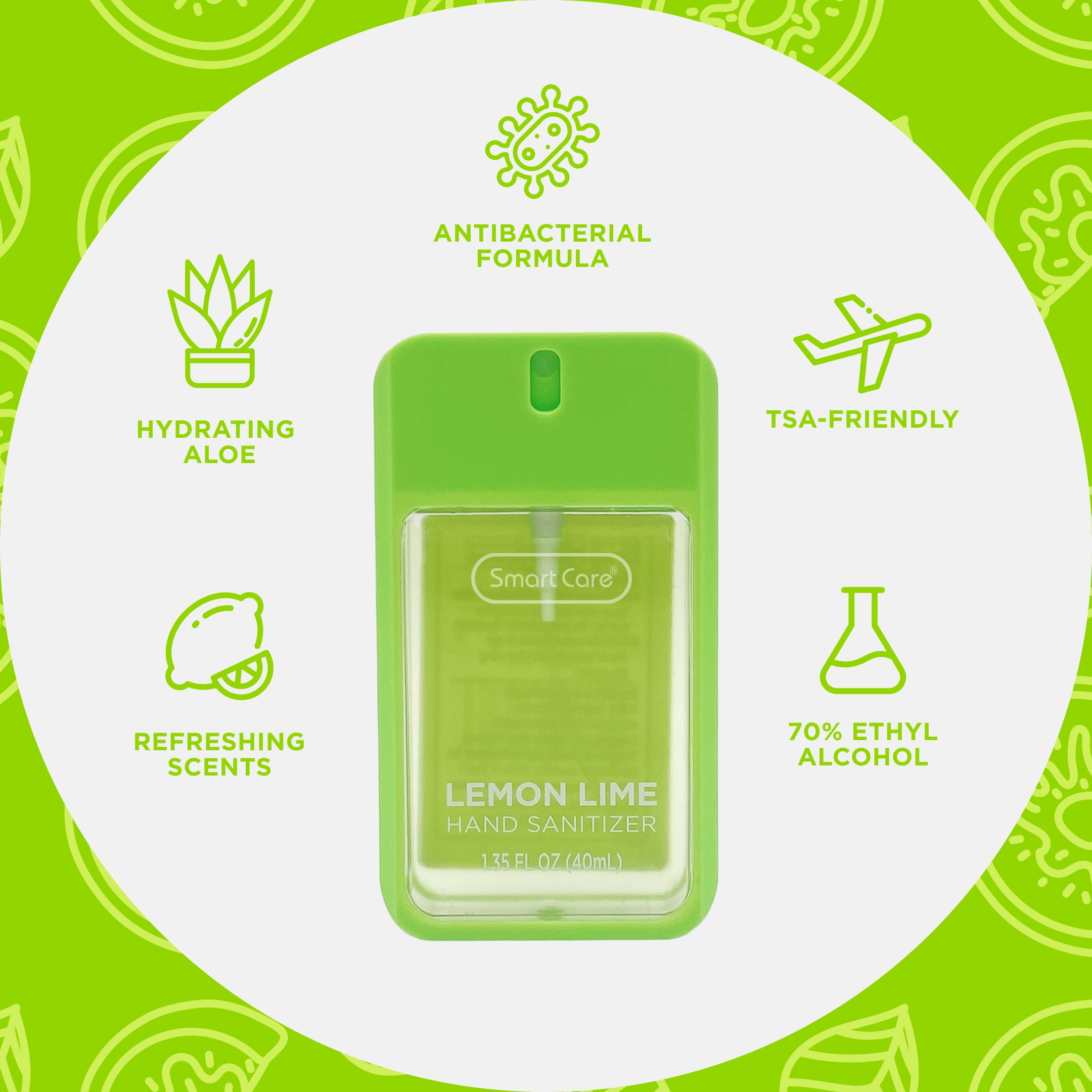 Smart Care Scented Hand Sanitizer Spray, Lemon-Lime, 1.35 fl oz