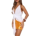 thumbnail image 3 of Women Sheer Mesh Halter Top Deep V Neck Split Hem Y2k Tank Tops Tie Back Sleeveless Flowy Camis Shirt White S, 3 of 8
