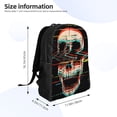 thumbnail image 4 of Gaeub Glitch Screaming Skull Print Unisex Backpacks, College Bookbag,Daypack with Padded 15" Laptop Sleeve,for School, Work, and Travel, 4 of 8