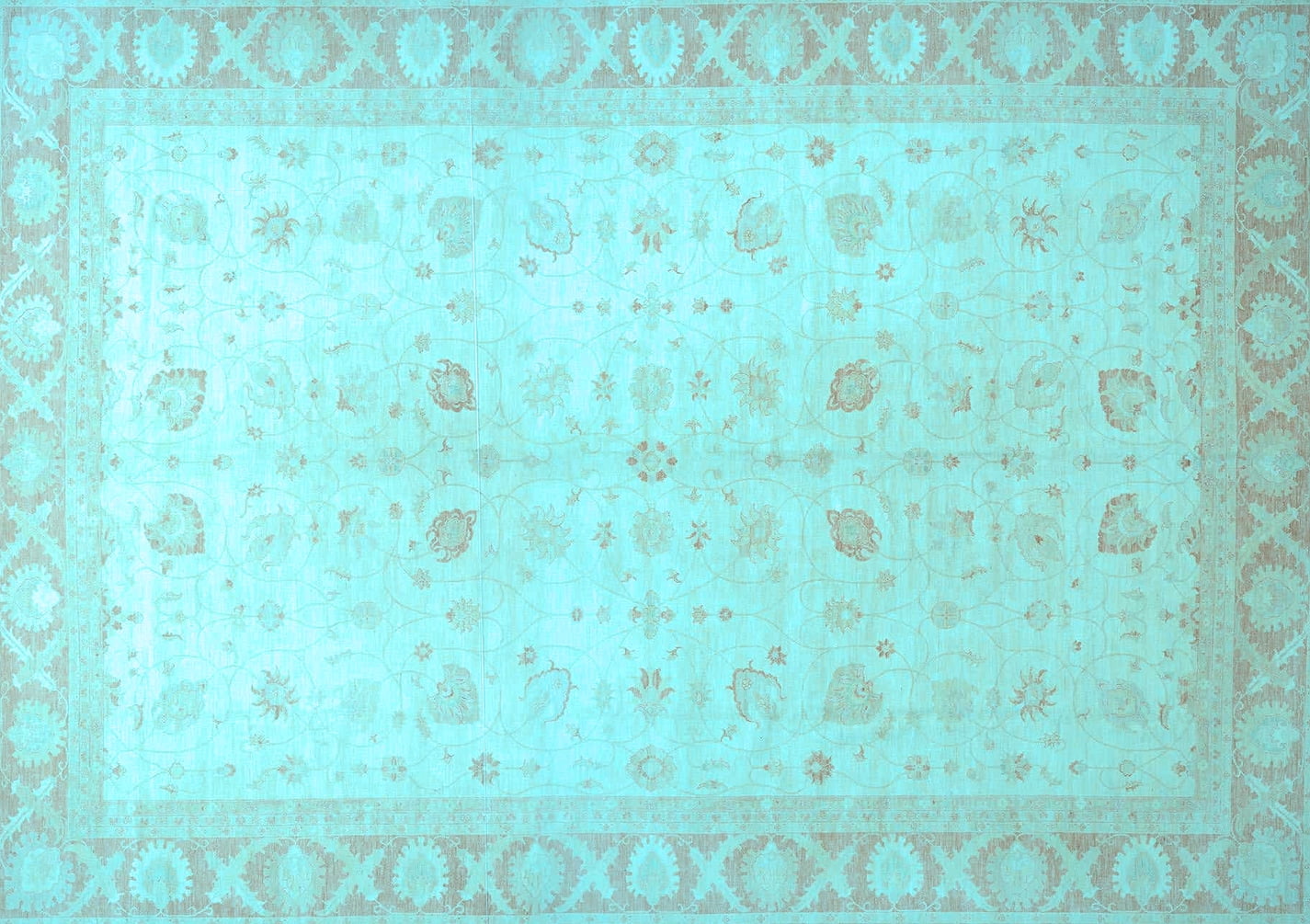 Ahgly Company Indoor Rectangle Oriental Light Blue Traditional Area ...