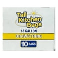 thumbnail image 4 of Basic Kitchen Trash Bags, 13 Gallon, 10 Bags (Drawstring), 4 of 6