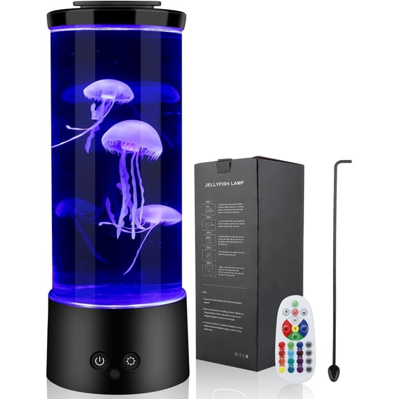 Jellyfish Lamp,16 Color Changing Lights Jellyfish Lamp, jellyfish aquarium Light ,Jelly Fish Light Tank Night Light, Mood lamp,Table Lamp for Bedroom,Gift for big jellyfish lamps for