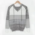 thumbnail image 4 of IROINID Liquidation Hauts Grande Taille pour Femmes, Pull Imprimé de Noël, Col Rond, Manches Longues, Boutons, Blouse, Gris, 4 of 5