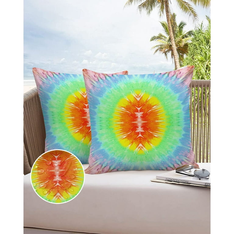 Tie dye outdoor pillows hotsell