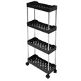 thumbnail image 1 of 4 Tier Storage Cart, Slim Utility Trolley Slim Storage Cart Rolling Utility Cart with Wheels for Closet, Kitchen, Bathroom, Laundry, 1 of 7