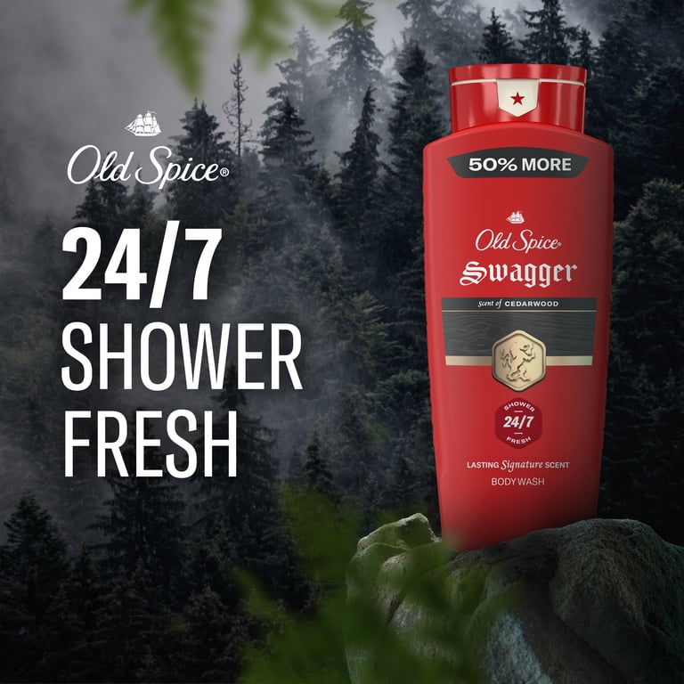 Old Spice Men's Body Wash Swagger Cedarwood Scent 24 fl oz All Day