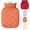 Orange, variant on Small Hot Water Bottle Bag for Hot & Cold Compress with Cover,Microwave Heating Soft Environment-Friendly Silicone,Mini Hot Wate Bottle for Travel and Pain Relief,Gifts for woman (Orange)