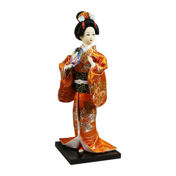 Muñecas geishas étnicas japonesas de 23 cm, estatuilla de dama oriental, figuras en miniatura Estilo C