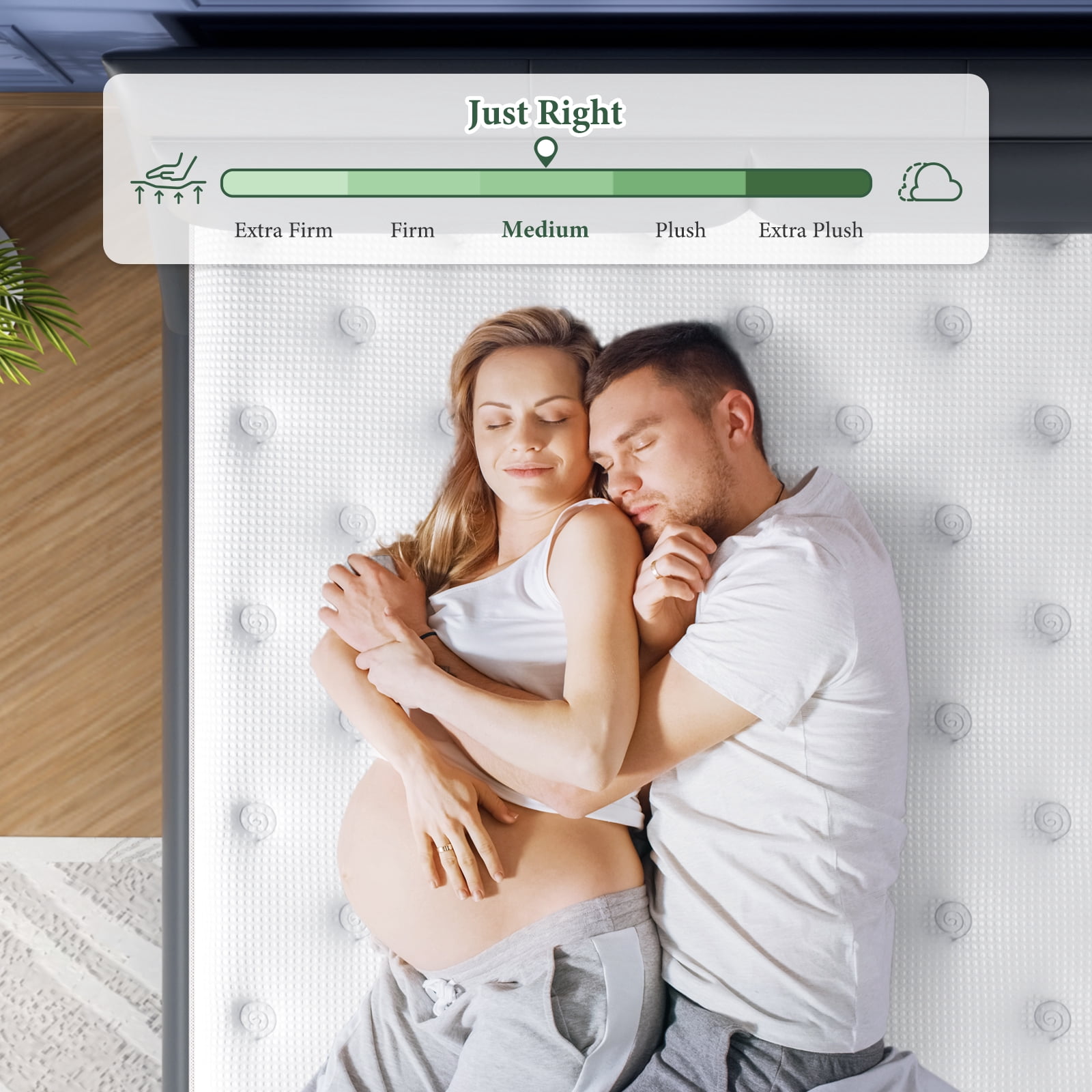 Sleepmax Serene 14" King Hybrid Mattress with CertiPUR-US Gel Infused Memory Foam & Pocket Springs, Oeko-Tex Certified Fabric & Fiberglass Free Fire Retardant Protection