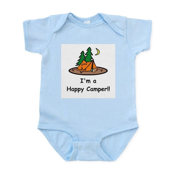 CafePress - I'm A Happy Camper!! Infant Bodysuit - Baby Light Bodysuit, Size Newborn - 24 Months