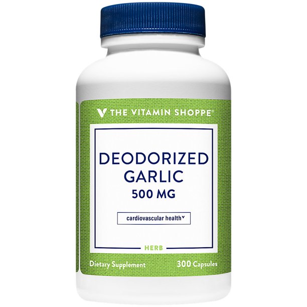 The Vitamin Shoppe Deodorized Garlic 500MG, Wholesome Garlic with No