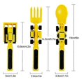 thumbnail image 4 of kryc Bulldozer Excavator Toddler Plates Dinnerware Set Baby Plates Durable 3-Pack Kids Cutlery Three Set, 4 of 4