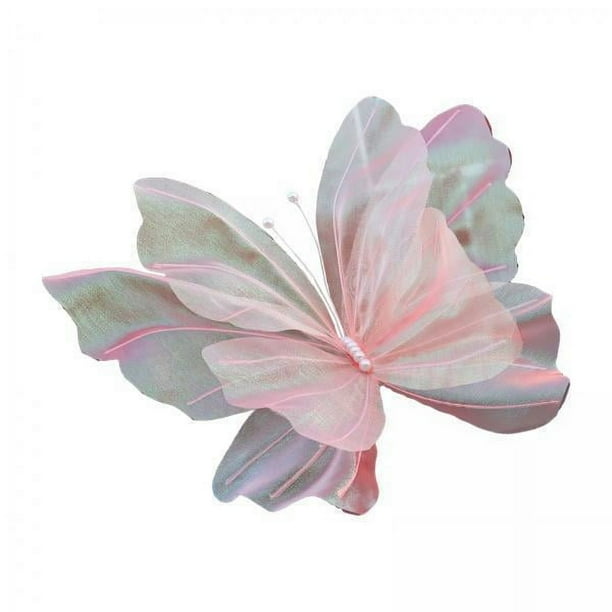 Decoraciones de boda,Mariposa artificial de hilo de seda para fiesta de bodas,Exhibición navideña de manualidades de bricolaje con mariposas falsas de gasa,Suministros de decoración de la