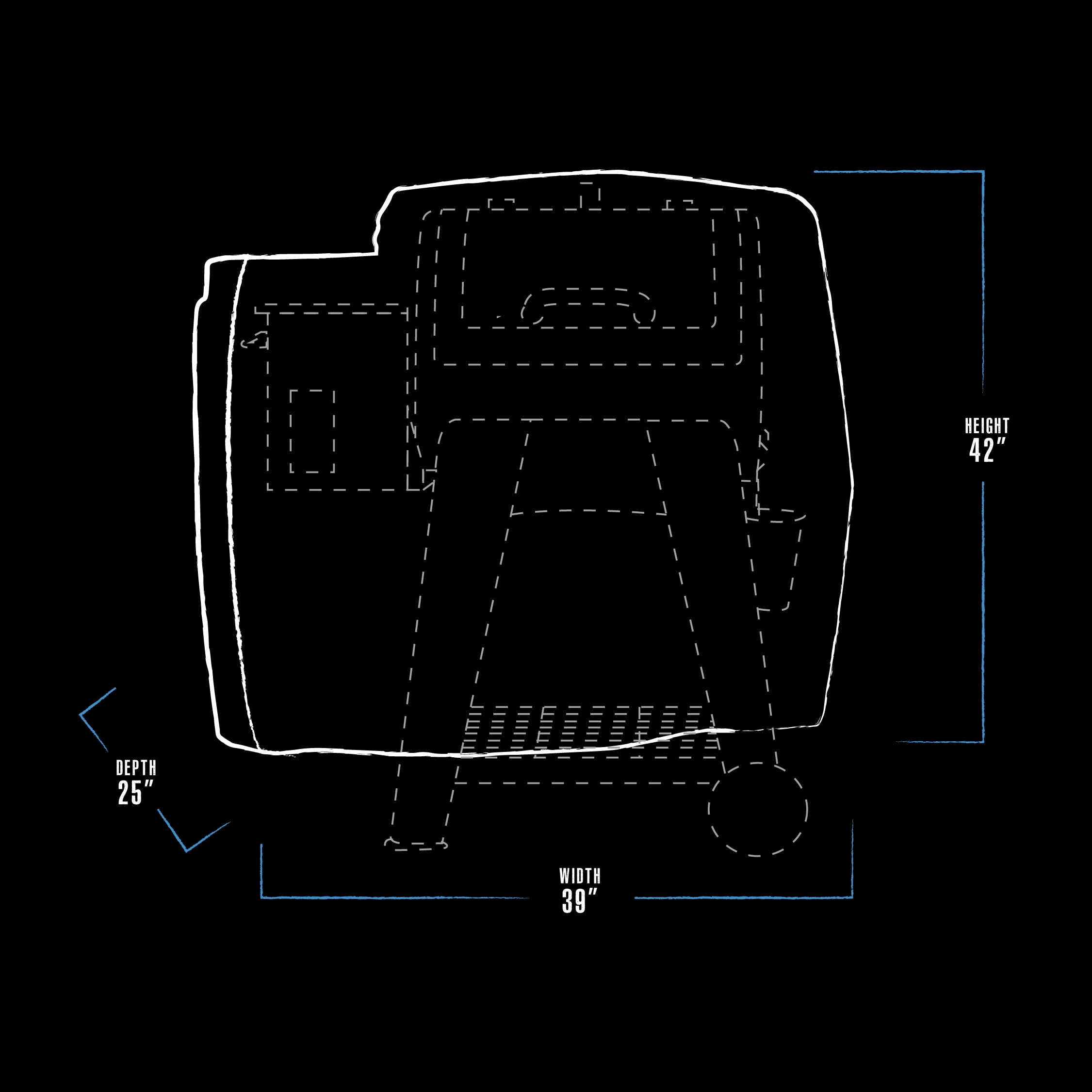 Pit Boss Lexington Grill Cover, Heavy Duty Weather Resistant Pellet Grill Cover