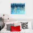thumbnail image 5 of Blue Abstract Floral Canvas Print - Modern Artistic Decor, Gradient Colors, 16x20 inch, Unframed, 5 of 6