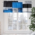 thumbnail image 5 of Blue Black Grey Valances for Windows, 60 x 18in, Abstract Gradient Modern Art Rod Pocket Kitchen Valance Curtain Light Filtering Window Treatments for Living Room Bedroom, 1 Panel, 5 of 7