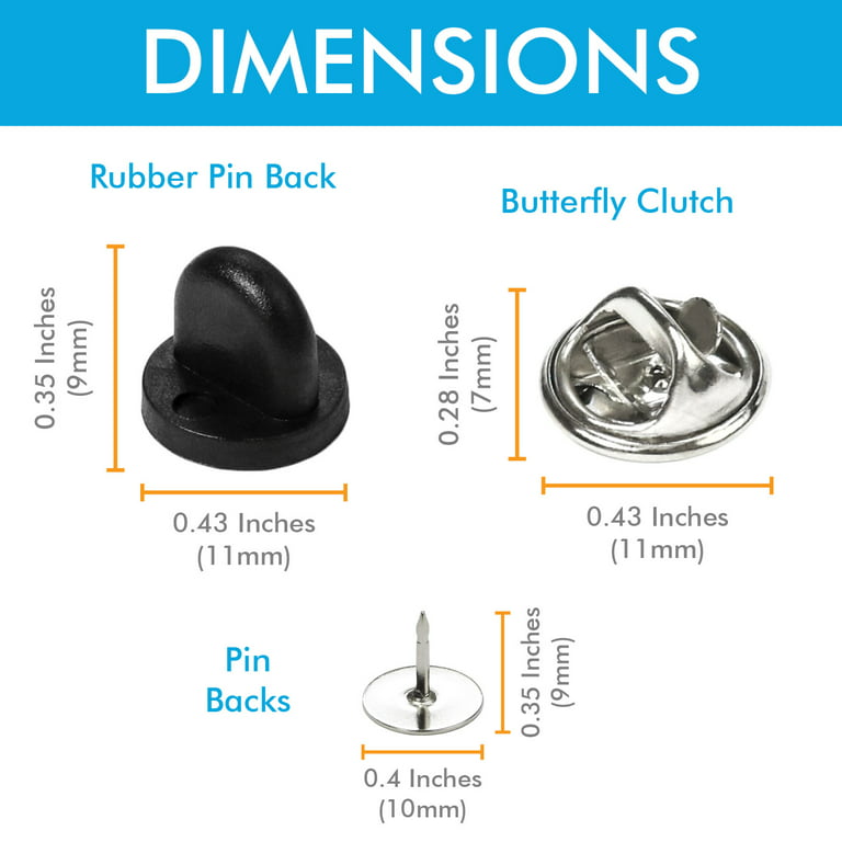 Butterfly Clutch Pin Backs PVC Rubber Pin Backs for Replacement