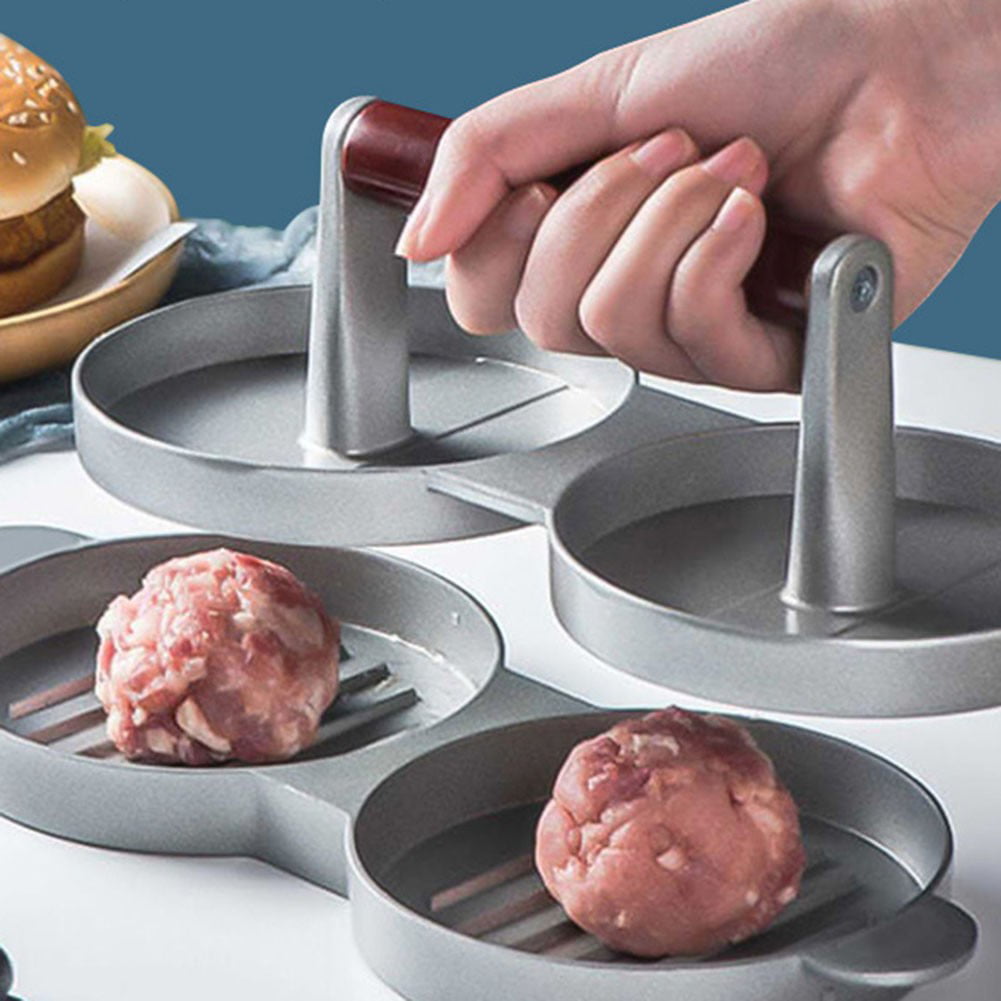 Tohuu Hamburger Patty Press Alloy Round Burger Smasher 3 in 1 Cooking Tool  Kitchen Barbecue Tool Smashed Meat Molds for Dinner beneficial 