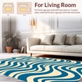 thumbnail image 2 of ODIKA 4x6 Machine Washable Non-Slip Area Rug, Flowing Waves Modern Artistic Decorative Accent High Traffic Rug with Pad, Blue, 489583, 2 of 8
