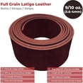 thumbnail image 2 of ELW 9-10 oz. 3.6-4mm Wine Straps, Belts, Strips 3.75"x60" 9.5x152cm - Belt Grade Latigo Leather for Cowhide Heavy DIY Craft - Pet Collars, Blanks, Accessory, Jewelry, Key Chains, 2 of 9