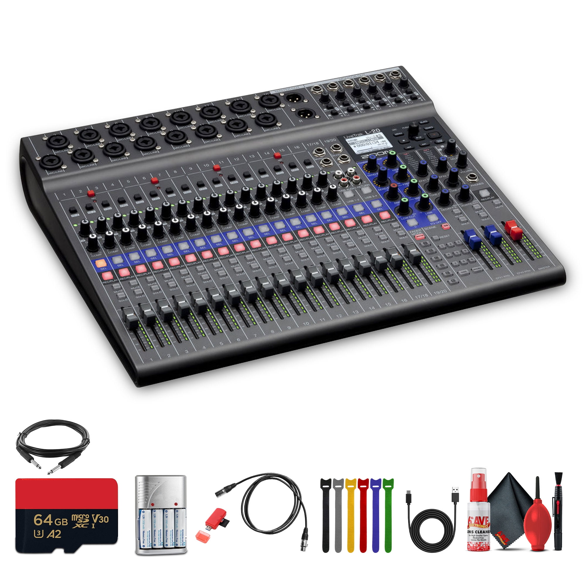 Zoom LiveTrak L-20 - 20-Input Digital Mixer & Multitrack Recorder