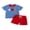 Blue, variant on RUINIXCW Toddler Baby Boy Back to School Outfit Kids Summer Kindergarten Outfits Baby Boys First Day of School Outfit Short Sleeve Apple Pencil Embroidery Striped T Shirt and Shorts Set