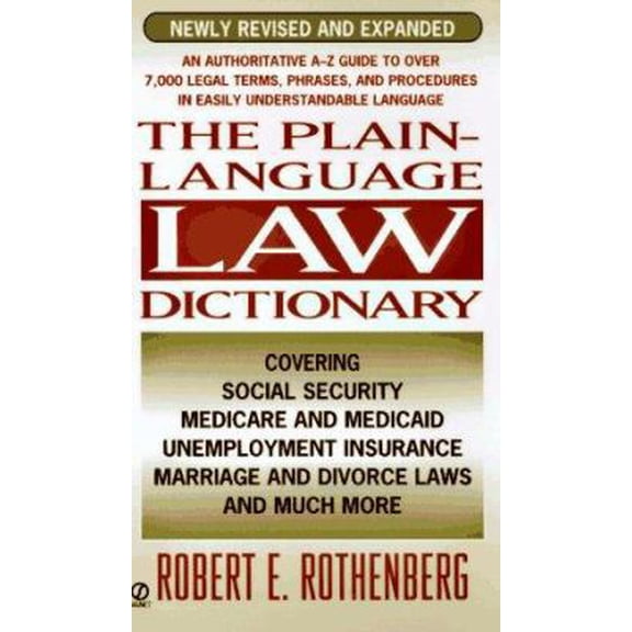 Pre-Owned Plain Language Law Dictionary: Revised Edition (Unknown) 0451184084 9780451184085