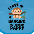 thumbnail image 4 of Inktastic Monkey I Love Hanging out with My Pappy Boys or Girls Baby Bib, 4 of 4