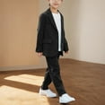 thumbnail image 6 of Gamivast 2 Pc Boys and Girls Set for Wedding Kids formal Tuxedos Birthday Parties Fashion Blazer Long Pants Set Tuxedo for Jacket Pants Set Black Clearance Clothes Under $5.00 Previous Orders, 6 of 8