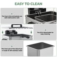 thumbnail image 5 of RUIE Electric Deep Fryer with 3 Fry Basket, 5.3Qt 1800W 304 Stainless Steel Deep Fryer, Adjustable Temperature Control, Viewing Window, Removable Oil Tank for Home Kitchen,Silver, 5 of 9