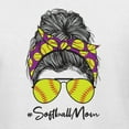 thumbnail image 2 of Messy Bun Softball Mom Life Game Day Vibes Sports Lover | Mother's Day Sports Womens Long Sleeve T-Shirt, White, 2XL, 2 of 5